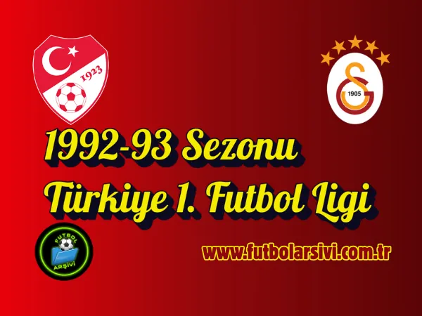 1992-93 Sezonu T�rkiye 1. Futbol Ligi